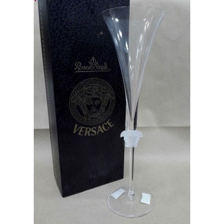 Versace Vintage Rosenthal Medusa Lumiere Calici Champagne Flute cm. 30,5