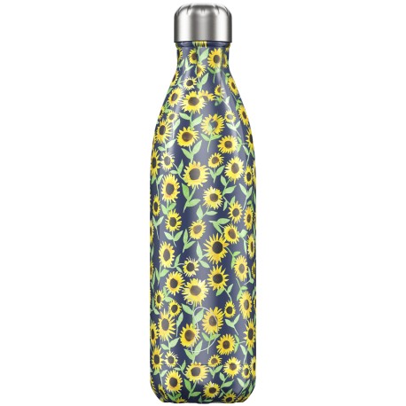 CHILLY'S Floral Sunflower Bottiglia 750 ml Acciaio Inox