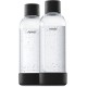 Mysoda Bottiglie di plastica riutilizzabili, 2 x 1 l, Quick-Connect, senza BPA, colore nero
