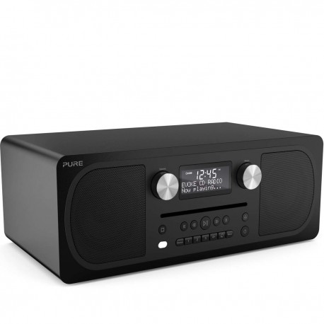 PURE Evoke C-D6 CD-player DAB+ radio con Bluetooth, Siena Black