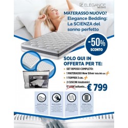 Set riposo completo ELEGANCE BEDDING: Materasso, Topper e Cuscini