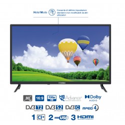 TV 32" HYUNDAI Led HD con Hotel mode HN-32ET1H